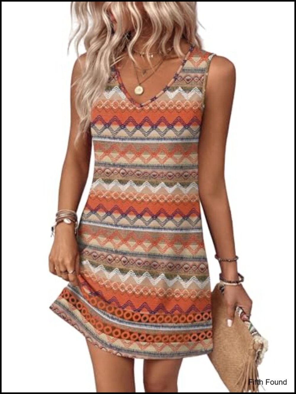 Women's V-Neck Sleeveless Lace Boho Summer Dress Casual Beach